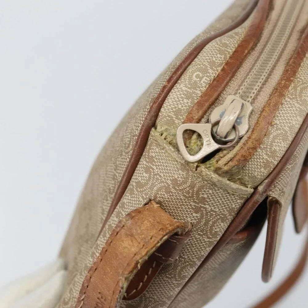 Authentic CELINE Macadam Canvas Shoulder Bag PVC Beige Gold - Picture 7 of 16